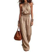 Sienna Murphy | Halter Wide-Leg Jumpsuit For Women