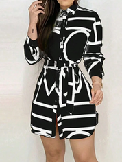 Zoe Mitchell | Printed Button-Front Shirt Dress For Women
