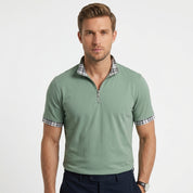 Benjamin Foster | Half-Zip Polo Shirt For Men