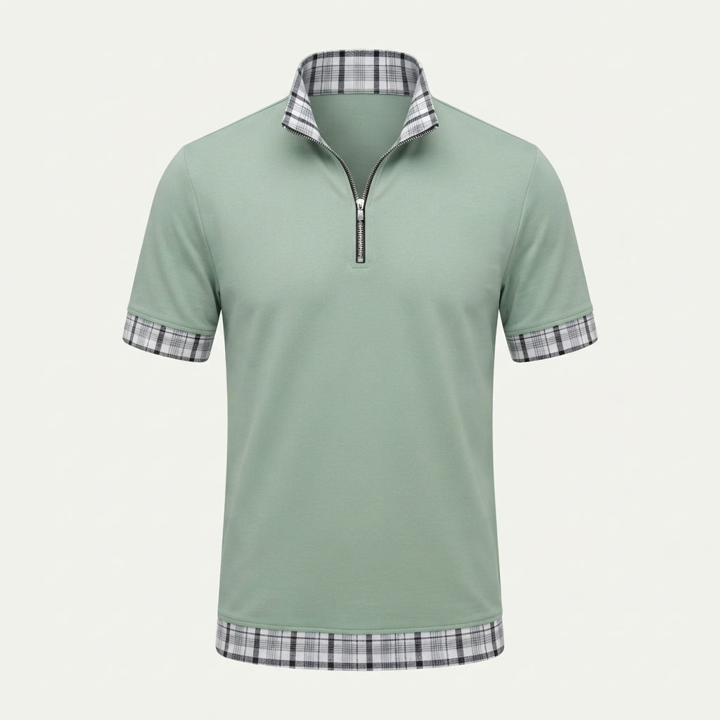 Benjamin Foster | Half-Zip Polo Shirt For Men