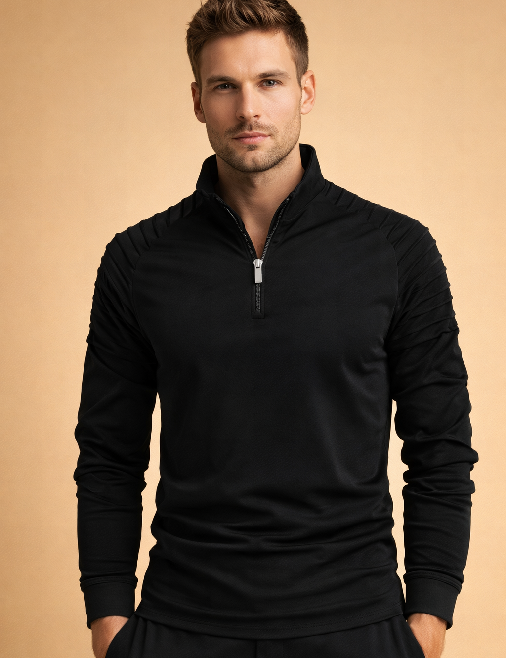 Marco Bellini | Performance Zip Neck Long Sleeve For Men