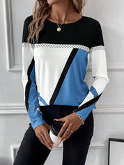 Grace Ellingham | Colour Block Long Sleeve Blouse For Women