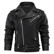 Damien Laurent | Classic Leather Biker Jacket For Men