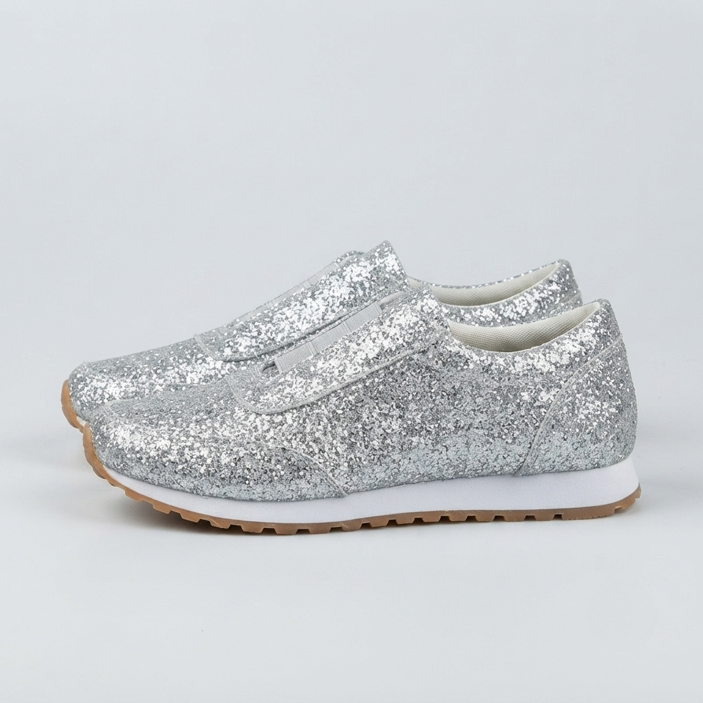 Brianna Scott | Glitter Slip-On Fashion Sneakers For Women