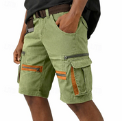 Brodie Hensley | Black Contrast Pocket Cargo Shorts For Men