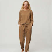 Brooke Patterson | Linen Two-Piece Lounge Set For Women
