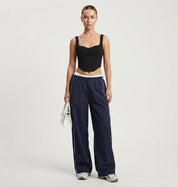 Brooke Sanderson | Baggy Track Pants with Side Stripe For Women