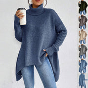 Phoebe Martin | Oversized Turtleneck Knit Sweater For Women