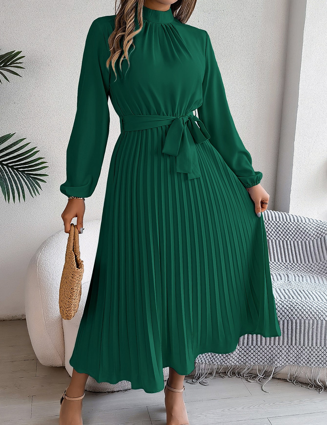 Lauren Ryan | Pleated Midi Dress For Women