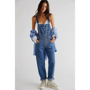 Amélie Laurent | Denim Utility Overalls with Relaxed Fit Comfort For Women