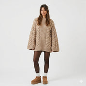 Amelia Laurent | Chunky Cable Knit Oversized Sweater For Women