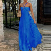 Lily Crompton | Pleated Halter Maxi Dress For Women