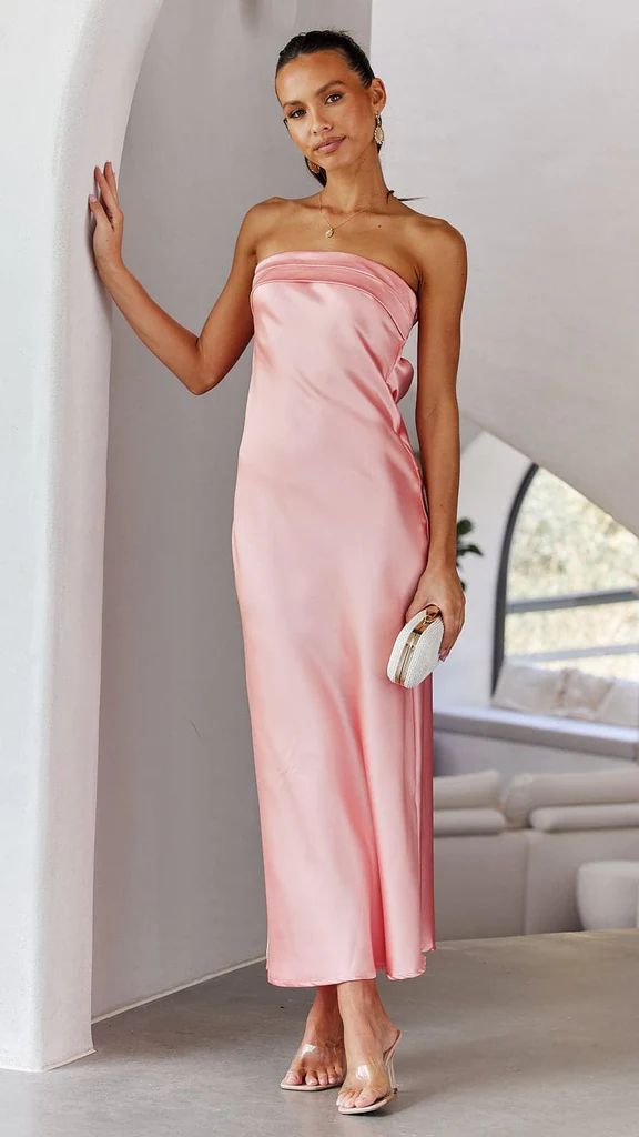 Ava Cromwell | Strapless Satin Maxi Dress For Women