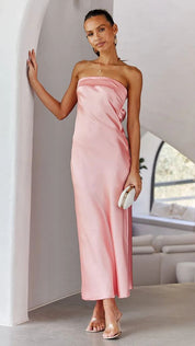 Ava Cromwell | Strapless Satin Maxi Dress For Women