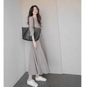 Oriana Belbridge | Grey Belted Midi Shirt Dress For Women
