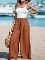 Elodie Thorne | High-Waisted Linen Look Trousers For Women