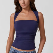 Mia Taylor | Square-Neck Slim Tank Top For Women