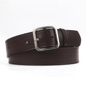 Retro Square Buckle Belt - Coffee