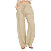 Elsie Coleman | Linen Blend Wide-Leg Trousers For Women