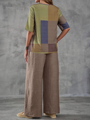 Piper Fenwick | Patchwork Colour Block Two-Piece Set For Women