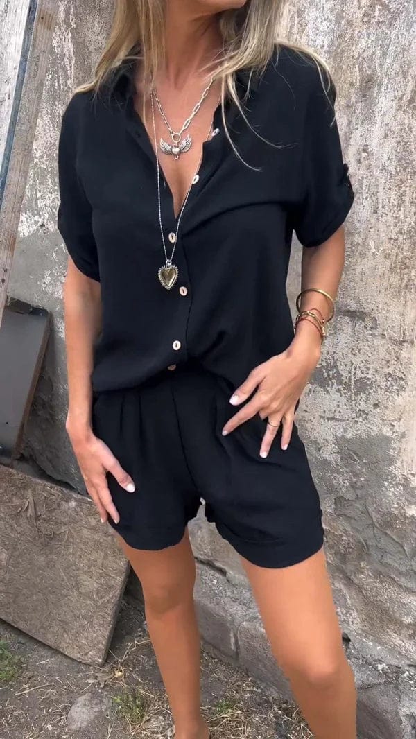 Ruby Sheffield | Linen-Blend Shorts and Top Set For Women