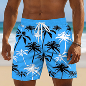 Callum Ridley | Yellow Palm Print Summer Shorts For Men
