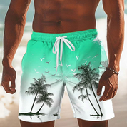 Callum Ridley | Yellow Palm Print Summer Shorts For Men
