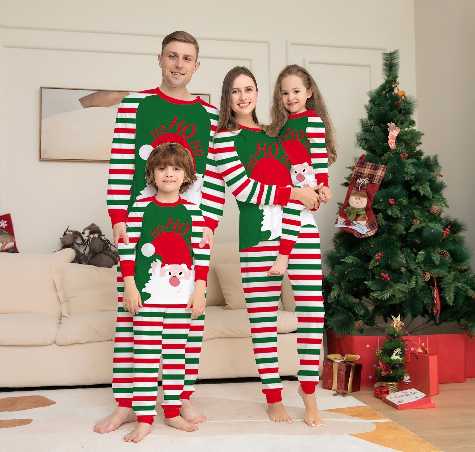 Candy Lane | Red Striped Santa Christmas Pyjamas Unisex & Family