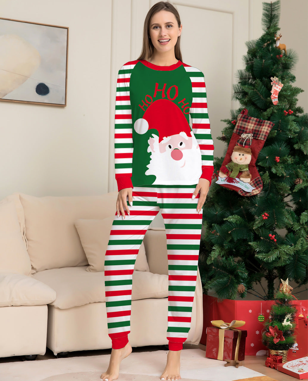 Candy Lane | Red Striped Santa Christmas Pyjamas Unisex & Family