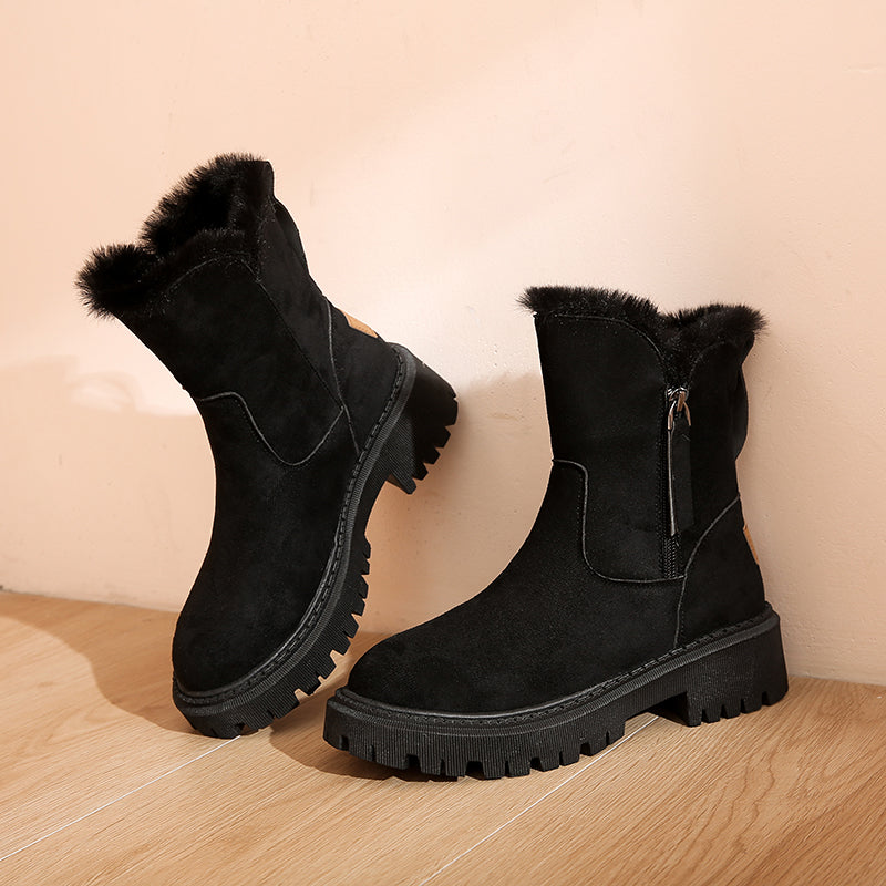 Elena Moretti | Fur Trim Winter Boots For Women