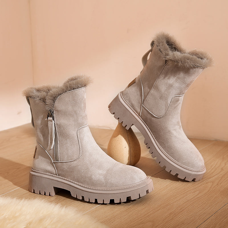 Elena Moretti | Fur Trim Winter Boots For Women