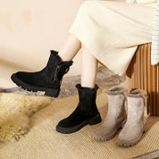 Elena Moretti | Fur Trim Winter Boots For Women