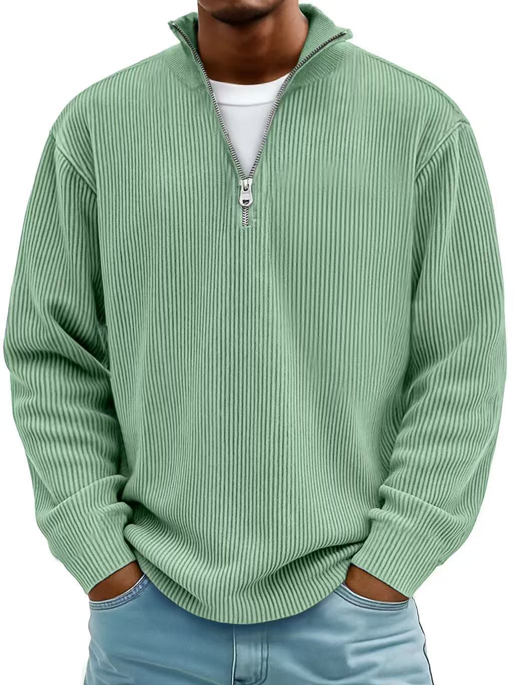 Liam Robertson | Ribbed Corduroy Quarter-Zip Sweatshirt For Men