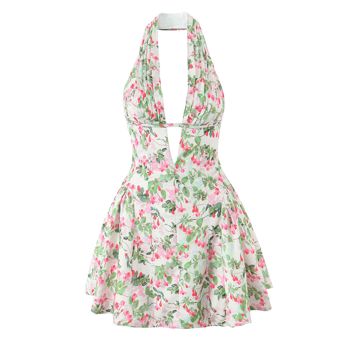Phoebe Turner | Polka Dot Halter Mini Dress For Women