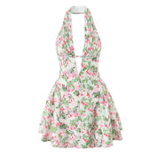 Phoebe Turner | Polka Dot Halter Mini Dress For Women