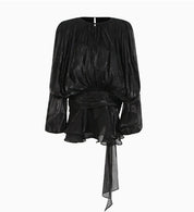 Lauren Murphy | Puff Sleeve Waist-Tie Mini Dress For Women