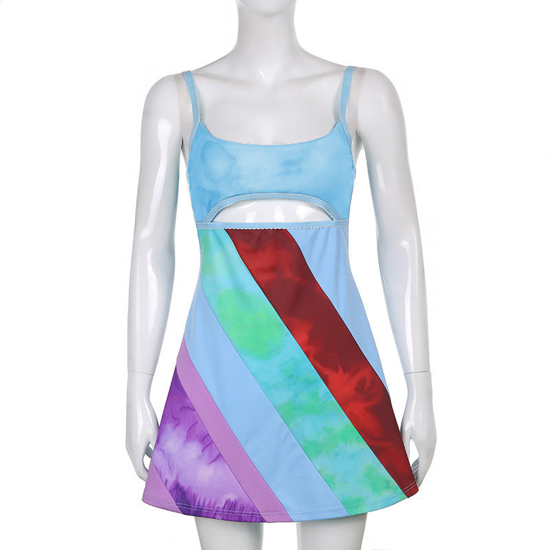 Tara Kelly | Patchwork Cut Out Mini Dress For Women