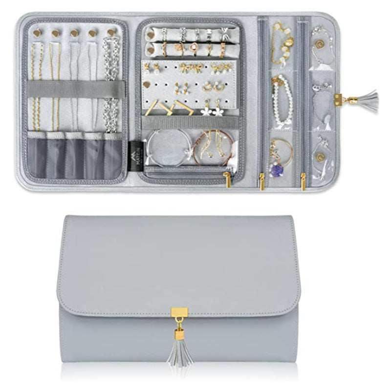 Trinket Fold | Grey Foldable Travel Jewellery Organiser For Women