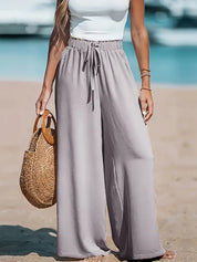 Elodie Thorne | High-Waisted Linen Look Trousers For Women