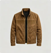 Aldo Cranworth | Olive Zip-Up Workwear Jacket For Men