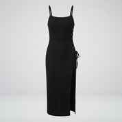 Charlotte Murphy | Sexy High Slit Halter Maxi Dress For Women