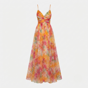 Charlotte Nguyen | Floral Chiffon Maxi Dress For Women