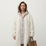 Charlotte Reid | Hooded Teddy Overcoat For Women