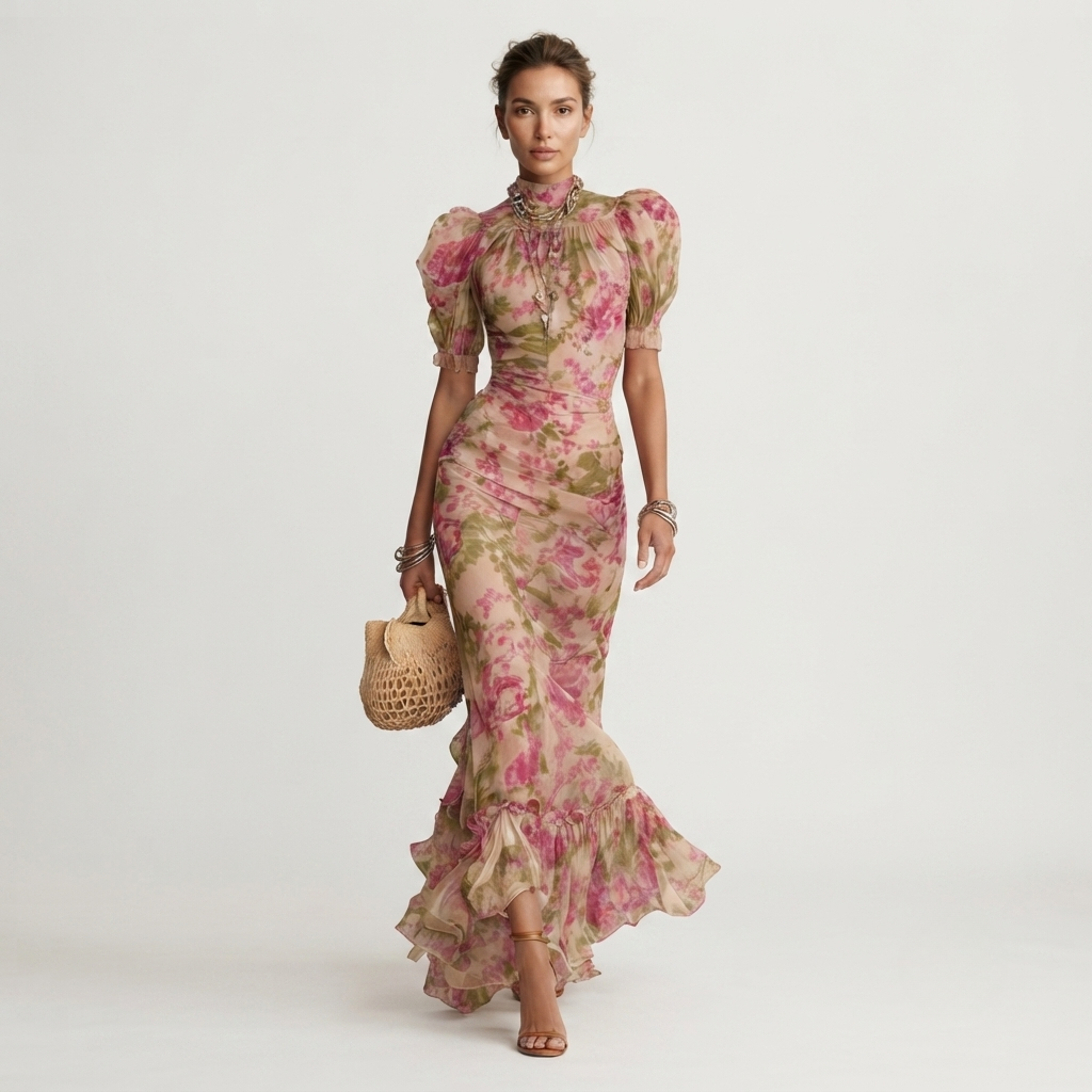 Charlotte Reynolds | Floral Mermaid Maxi Dress For Women
