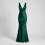 Charlotte Sinclair | Satin Maxi Evening Dress For Women