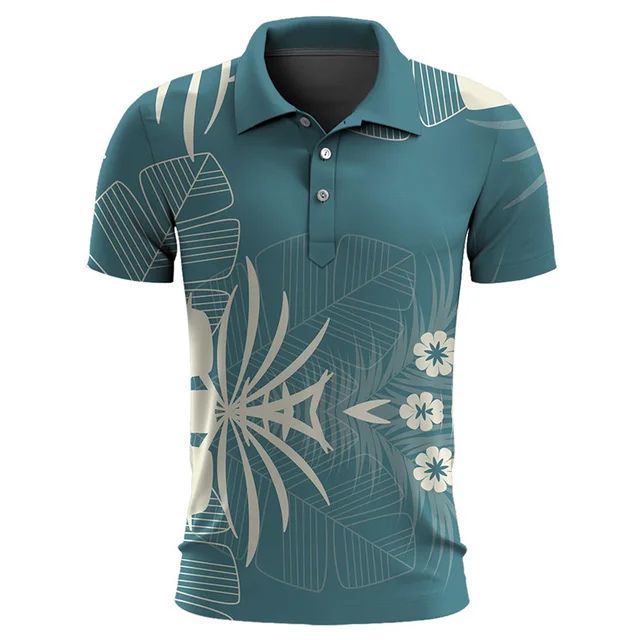 Lachlan Sheeran | Tropical Print Polo Shirt For Men