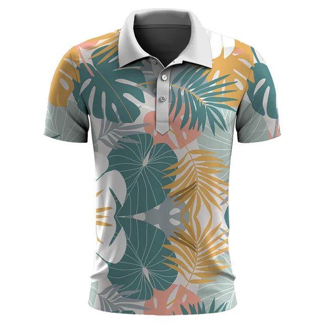 Lachlan Sheeran | Tropical Print Polo Shirt For Men