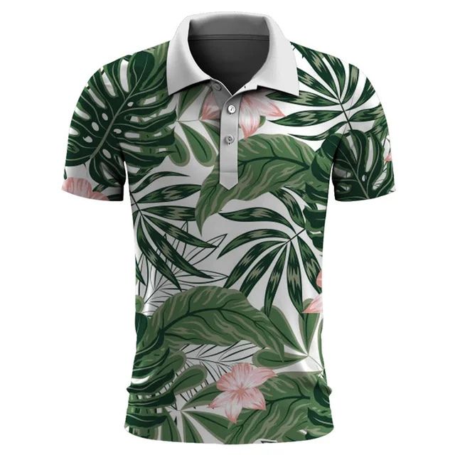 Lachlan Sheeran | Tropical Print Polo Shirt For Men