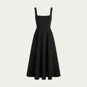 Chloe Harrington | Elegant Black Midi Formal Dress For Women