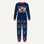 Cocoa | Navy Fair Isle Puppy Print Christmas Pyjamas Unisex & Family